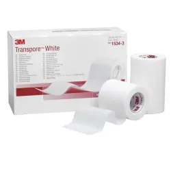 Transpore chirurgische tape 3M 5,00 cm x 9,1 m doorzichtig  -  6 stuks